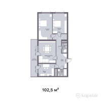 ЖК Верный — 3-ком 102,5 м² (null)