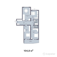 ЖК Верный — 3-ком 104,8 м² (null)