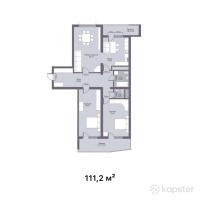 ЖК Верный — 3-ком 111,2 м² (null)