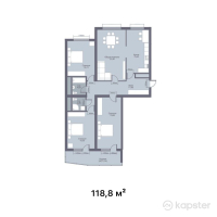 ЖК Верный — 4-ком 118,8 м² (null)
