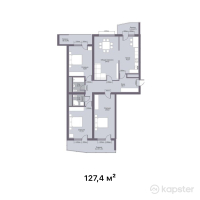 ЖК Верный — 4-ком 127,4 м² (null)