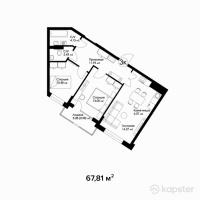 ЖК Nova City Южный — 3-ком 67.8 м² (от 31,870,700 тг)