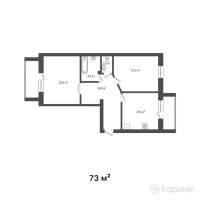 ЖК Qazaqstan — 2-ком 73 м² (от 28,835,000 тг)