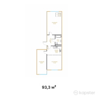 КД Tau Residence — 3-ком 93.3 м² (от 74,640,000 тг)