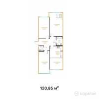 КД Tau Residence — 4-ком 120.9 м² (от 96,680,000 тг)