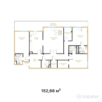 КД Tau Residence — 4-ком 152.7 м² (от 122,128,000 тг)