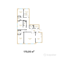 КД Tau Residence — 5-ком 170.1 м² (от 136,040,300 тг)