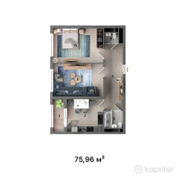 ЖК Ilan Tower — 2-ком 76 м² (от 42,537,600 тг)