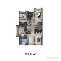 ЖК Ilan Tower — 5-ком 179.7 м² (от 100,654,400 тг)