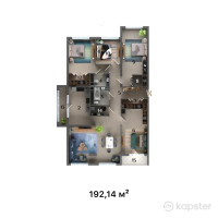 ЖК Ilan Tower — 5-ком 192.1 м² (от 107,598,400 тг)