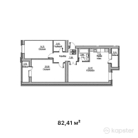 ЖК Каркаралы — 3-ком 82.4 м² (от 21,838,650 тг)