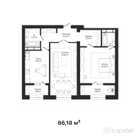 ЖК Orda Palace — 2-ком 86.2 м² (от 25,854,000 тг)