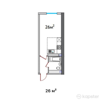 ЖК Orda Town — 1-ком 26 м² (от 9,100,000 тг)