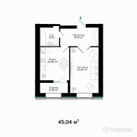 ЖК Asylym Park 2 — 1-ком 45 м² (от 25,132,350 тг)