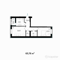 ЖК Asylym Park 2 — 2-ком 65.8 м² (от 36,694,100 тг)