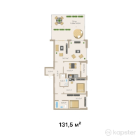 ЖК Ferrum City — 4-ком 131.5 м² (от 47,340,000 тг)