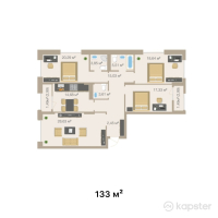 ЖК Ferrum City — 4-ком 133 м² (от 47,880,000 тг)