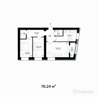 ЖК Asylym Park 2 — 3-ком 76.2 м² (от 42,541,950 тг)