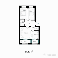 ЖК Asylym Park 2 — 3-ком 81.2 м² (от 45,320,800 тг)