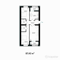 ЖК Asylym Park 2 — 3-ком 87.4 м² (от 48,785,950 тг)