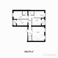 ЖК Asylym Park 2 — 4-ком 136.8 м² (от 76,306,500 тг)