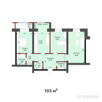 ЖК NOVO-Dom — 3-ком 103 м² (от 30,900,000 тг)