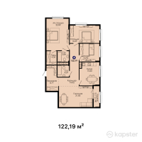 ЖК Tengri City Jassyl — 4-ком 122.2 м² (от 57,429,300 тг)