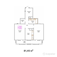 ЖК Лотос — 2-ком 81,5 м² (null)