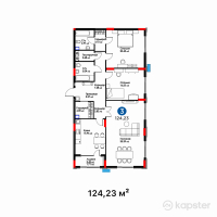 ЖК Atlant — 3-ком 124.2 м² (от 80,620,800 тг)