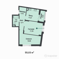 ЖК Asylym Park 1 — 1-ком 55 м² (от 27,404,940 тг)