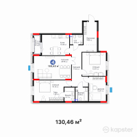 ЖК GreenLine.Aqua — 4-ком 130.5 м² (от 71,492,080 тг)