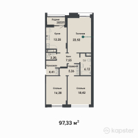 ЖК Asylym Park 1 — 3-ком 97.3 м² (от 48,470,340 тг)