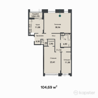 ЖК Asylym Park 1 — 3-ком 104.7 м² (от 52,135,620 тг)