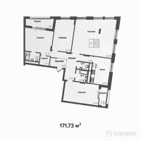 ЖК Asylym Park 1 — 4-ком 171.7 м² (от 85,521,540 тг)