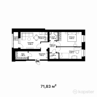 ЖК Tengri — 3-ком 71.8 м² (от 26,577,300 тг)