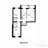 ЖК Tengri — 3-ком 96.3 м² (от 35,642,200 тг)