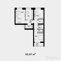 ЖК Snegiri — 3-ком 93 м² (от 37,188,000 тг)