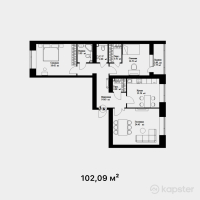 ЖК Snegiri — 3-ком 102.1 м² (от 41,856,900 тг)