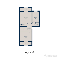 ЖК Janybek Kerei — 2-ком 76.4 м² (от 32,092,200 тг)