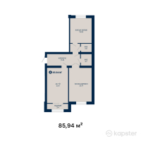 ЖК Janybek Kerei — 2-ком 85.9 м² (от 36,094,800 тг)