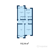 ЖК Janybek Kerei — 3-ком 112.1 м² (от 47,098,800 тг)