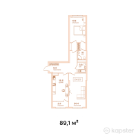 ЖК Vendome — 2-ком 89.1 м² (от 75,735,000 тг)