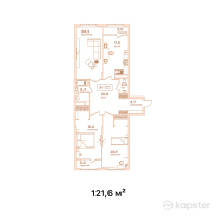 ЖК Vendome — 3-ком 121.6 м² (от 103,360,000 тг)