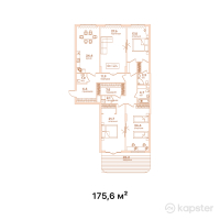 ЖК Vendome — 4-ком 175.6 м² (от 149,260,000 тг)