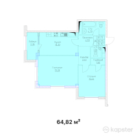 ЖК Ray Residence — 2-ком 64.8 м² (от 22,038,800 тг)