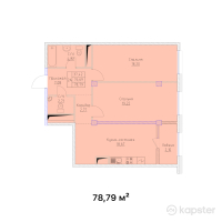 ЖК Ray Residence — 2-ком 78.8 м² (от 26,788,600 тг)