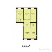 ЖК Good life — 4-ком 94.8 м² (от 37,920,000 тг)