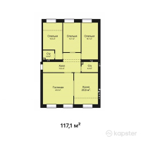 ЖК Good life — 4-ком 117.1 м² (от 46,840,000 тг)