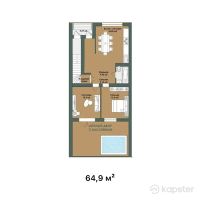 Таунхаус Aktau Terrace Avenue — 2-ком 64.9 м² (от 22,000,000 тг)