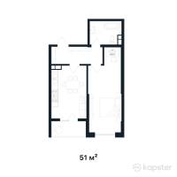 ЖК Buta Flame — 1-ком 51 м² (от 19,380,000 тг)